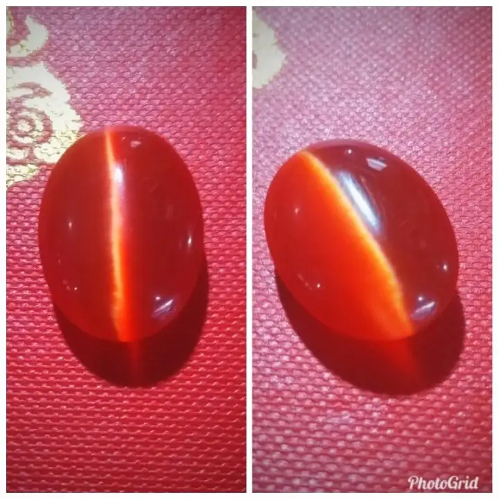 Batu Akik Mata Kucing Merah Asli Mempesona Lazada Indonesia