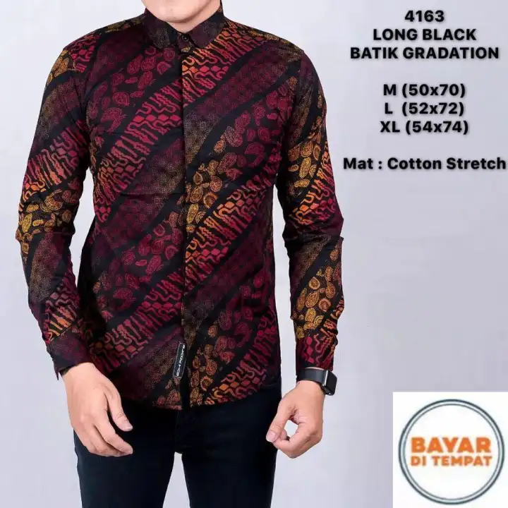 Kemeja Batik Songket Pria Murah Kemeja Pria Batik Songket Lengan Panjang Baju Kerja Cowok Slimfit Lengan Panjang Premium Lazada Indonesia