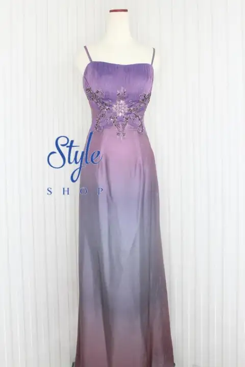 Gaun Pesta Gaun Malam Evening Gown Long Dress Warna Ungu Gradasi Kode 10053 Lazada Indonesia