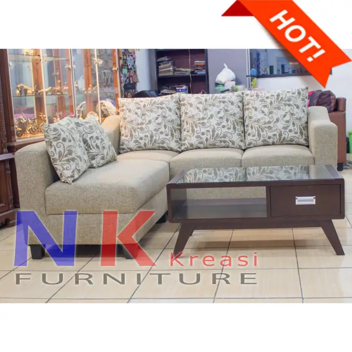 Promo Free Ongkir Sofa Kursi Ruang Tamu L Sudut Elegan Minimalis Mewah Meja Cantik Jabodetabek Only Lazada Indonesia