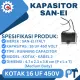 KAPASITOR 16UF 450V SANEI KOTAK CAPACITOR SAN-EI 16 UF MIKRO 450 VOLT | CAPASITOR POMPA AIR. 