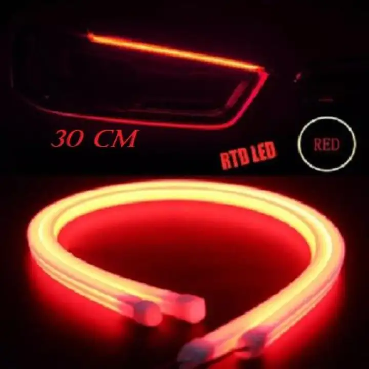 Yunay Store Sepasang Lampu Alis Warna Merah 30 Cm All Type Jenis Motor Mobil Apa Saja 2pcs Lazada Indonesia