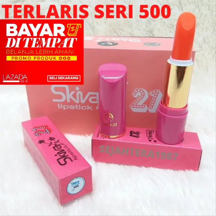 Lakucod Lipstick Lipstik Skiva 21 Seri 500 Warna Terlaris Lipstick Wanita Termurah Bisa Cod Lazada Indonesia