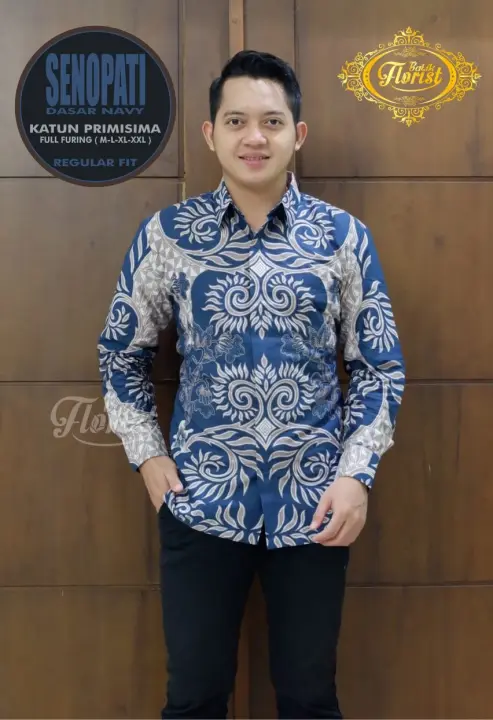 Kemeja Batik Pria Eksklusif Exclusive Senopati Panjang Kemeja Batik Pria Warna Biru Kemeja Batik Pria Full Furing Kemeja Batik Kondangan Pernikahan Kemeja Batik Kerja Batik Solo Lazada Indonesia