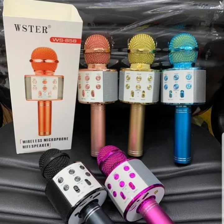 Cod Mikrofon Microphone Karaoke Bluetooth Color With Kabel Aux Di Charger Lazada Indonesia