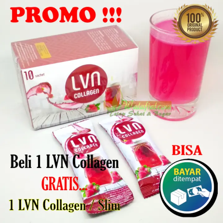 Lvn Collagen Original Minuman Kolagen Strawberry Memutihkan Pemutih Menghaluskan Mencerahkan Kulit Tubuh Badan Wajah Muka Anti Aging Lazada Indonesia
