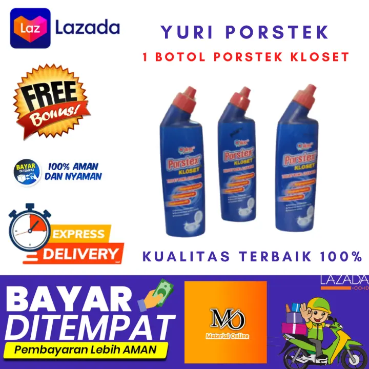 Yuri Porstex Pembersih Keramik Toilet 1liter Pembersih Kloset Wc Pembersih Air Kloset Gel Pembersih Noda Kloset Obat Pembersih Kloset Pembersih Kloset Bebek Pembersih Kloset Ampuh Material Online Lazada Indonesia