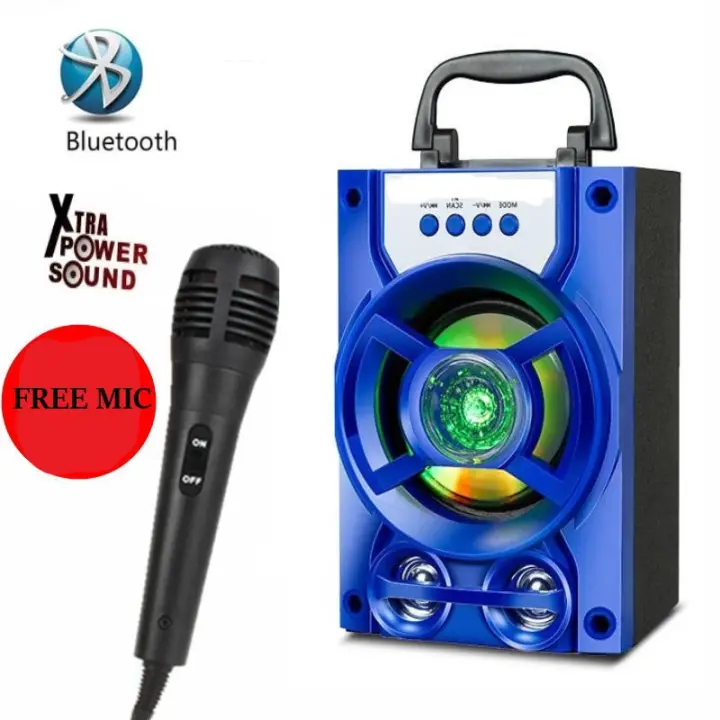 Speaker Bluetooth Karoke Sk 18 19 20l Portabel Stereo Mic Music Tf Card U Disk Fm Aux Microphone Lazada Indonesia