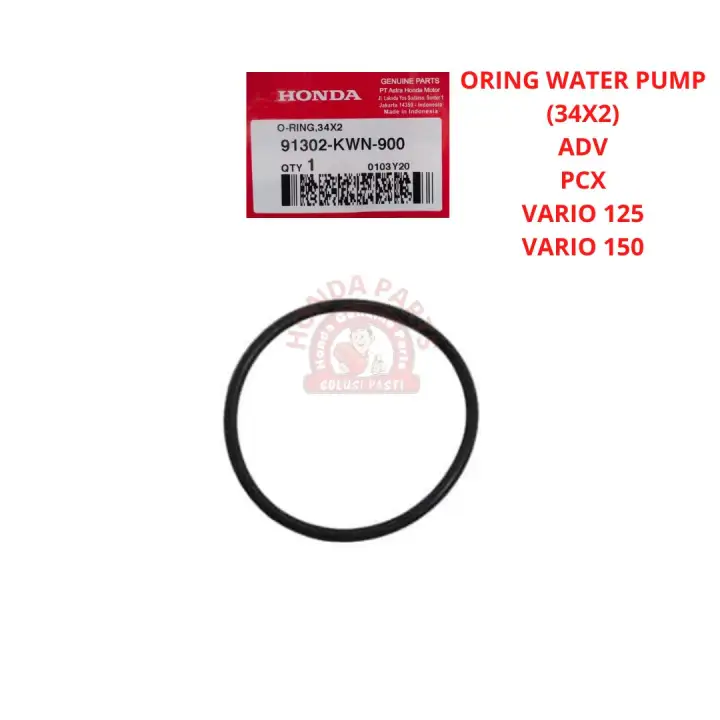 ORING O-RING WATER PUMP 34X2 VARIO 125 PCX VARIO ADV 150 K36 K97 91302-KWN-900 ORIGINAL HONDA AHM HGP
