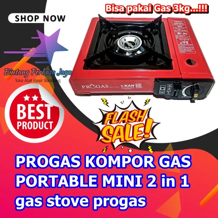 Progas Kompor Gas Portable Mini 2 In 1 Gas Stove Progas Kompor Camping Bbq Lazada Indonesia