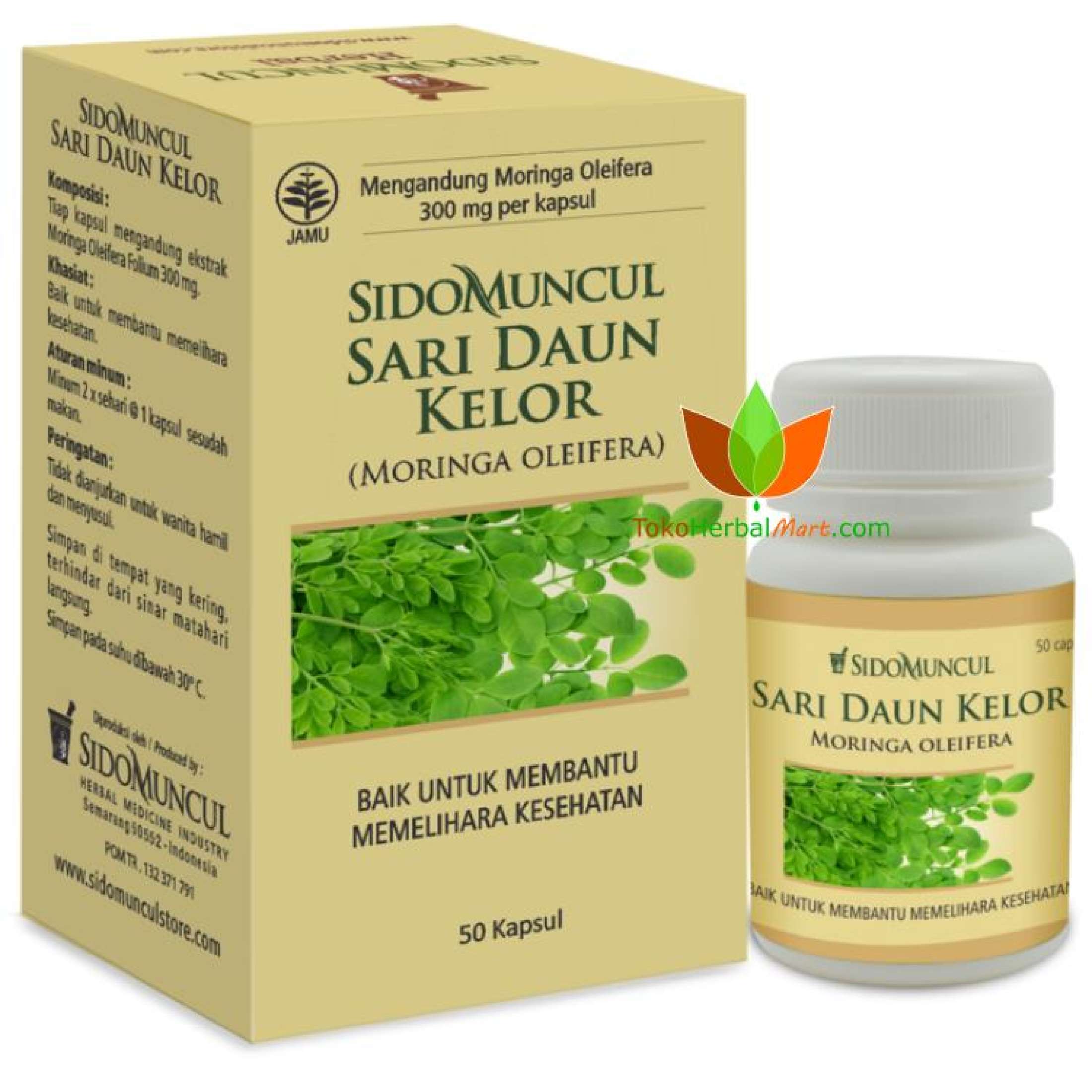 Sidomuncul Sari Daun Kelor 50 Kapsul Kaya Vitamin C A B2 Dan B6 Suplemen Kesehatan Penurun Gula Darah Kolesterol Kolestrol Mata Peradangan Infeksi Obat Pitamin Fitamin Sido Muncul Moringa Lazada Indonesia