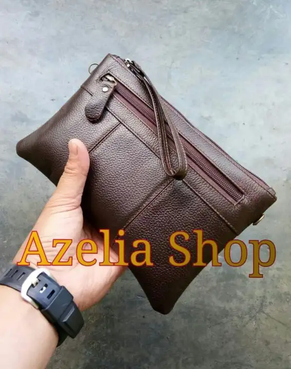 Tas Tangan Kulit Sapi Asli Pria Wanita Original Clutch Handbag Hand Bag Dompet Hp Kulit Dompet Tangan Dompet Kulit Asli Premium Murah Garut Azeliashop Azelia Shop Lazada Indonesia