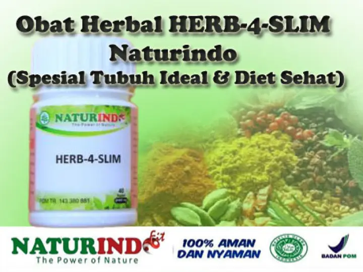 Obat Herbal Herbs 4 Slim Naturindo Spesial Tubuh Ideal Diet Sehat Lazada Indonesia