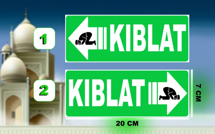 Stiker Petunjuk Arah Kiblat Untuk Hotel Dan Mushola Murah Berkualitas Lazada Indonesia