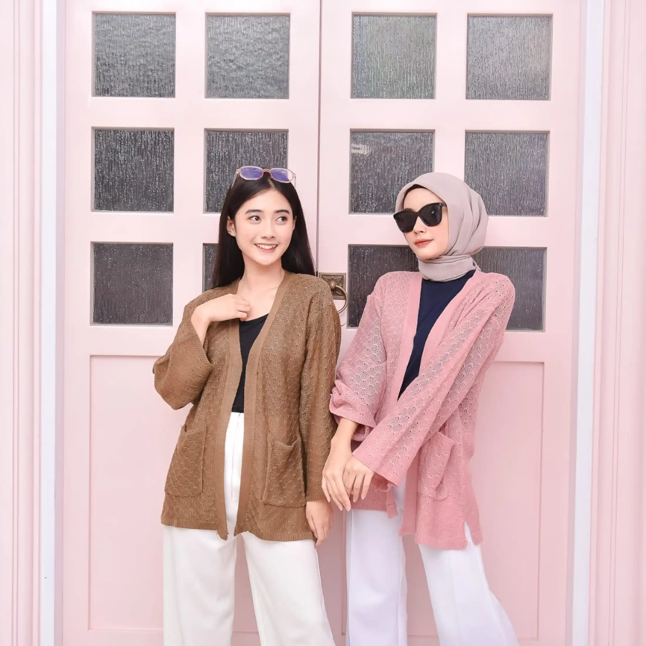 Cardigan Rajut Wanita Polos Donna Kardigan Cardi Cardy Outer Outfit Ootd Terbaru Kekinian Lazada Indonesia