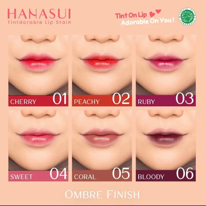 HANASUI Tintdorable Lip Stain / Liptint Hanasui Coral Tintdorable Jelly Vynil