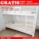 Ranjang Susun 2 Tingkat / Tempat Tidur Susun - Putih Semi Duco. 