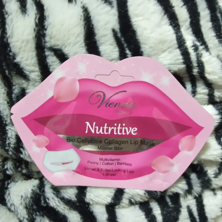 Vienna Beauty Nutritive Bio Cellulose Collagen Lip Mask Masker Bibir Pencerah Bibir Pink Alami Lazada Indonesia