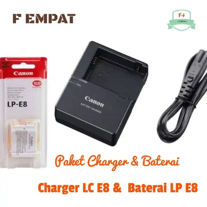 Paket Promo Charger Canon Lc E8 Dan Baterai Lp E8 For Eos 700d 650d 600d 550d Rebel T2i T3i T4i T5i Kiss X5 X4 X6i X7i Lazada Indonesia