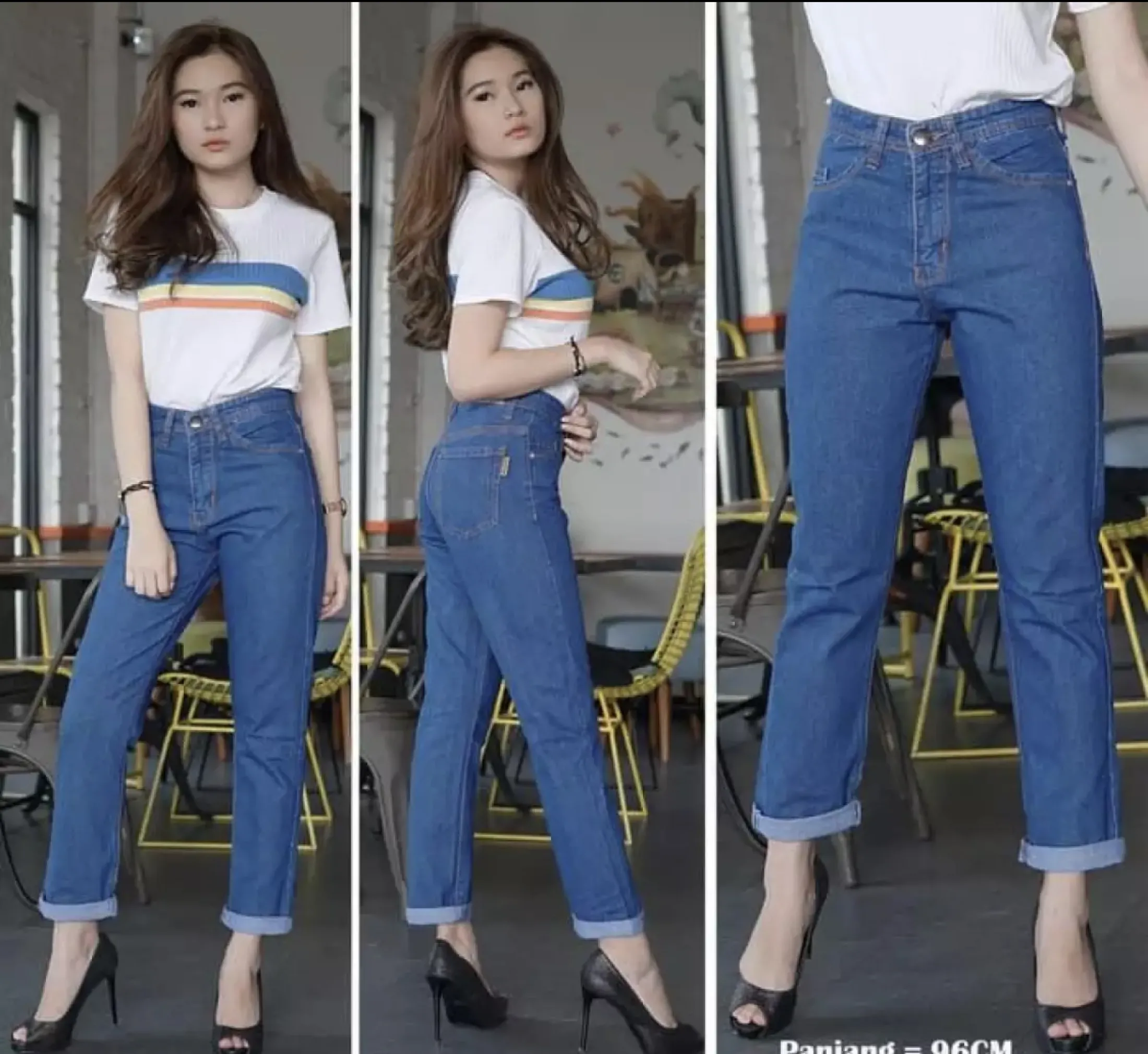 Celana Plain Boyfriend Wanita Jeans Boyfriend Panjang Lazada Indonesia