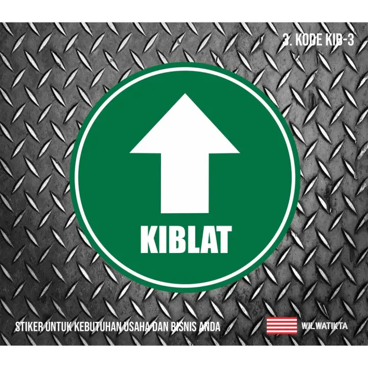 Stiker Safety Sign Label K3 Arah Kiblat Sholat Mesjid Min 2 Pc Lazada Indonesia