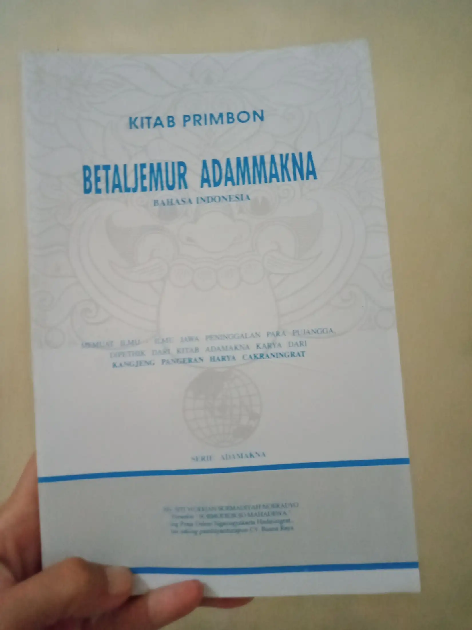 Buku Kitab Primbon Betaljemur Adammakna Bahasa Indonesia | Lazada Indonesia