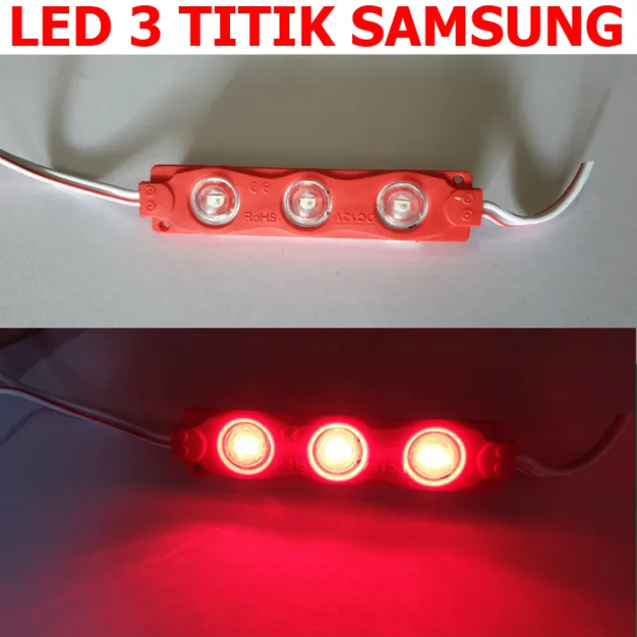 Lampu Kolong Mobil Motor Led Samsung 3 Titik Merah Lazada Indonesia