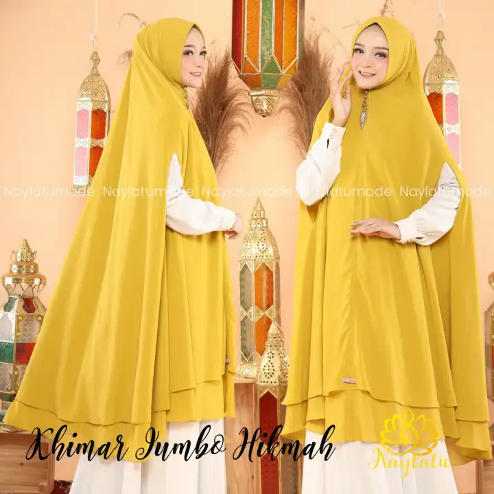 Kerudung Hijab Jilbab Khimar Original Realpic Hikmah Jumbo Kerudung Lengan Bolong Hijab Cardigan Jilbab Syari Lazada Indonesia