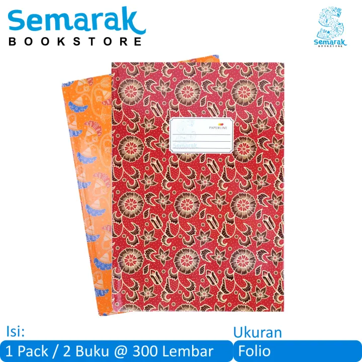 Paperline Hard Cover Buku Tulis Sampul Tebal Folio 1 Pack 2 Buku 300 Lembar Lazada Indonesia