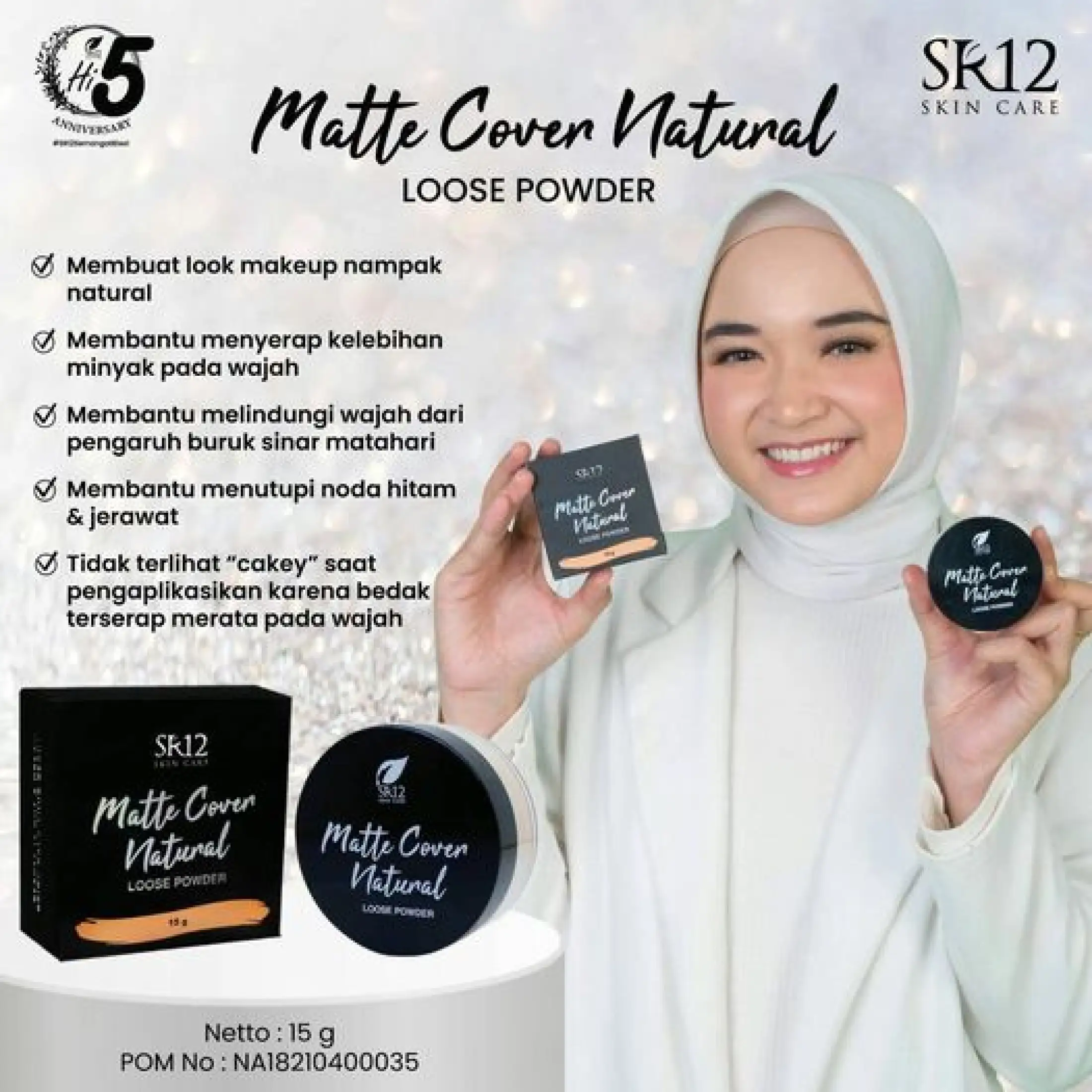 Bedak Tabur Sr12 Glowing Tahan Lama Cocok Untuk Kulit Berminyak Matte Cover Natural Loose Powder Sr12 Tahan Lama Lazada Indonesia