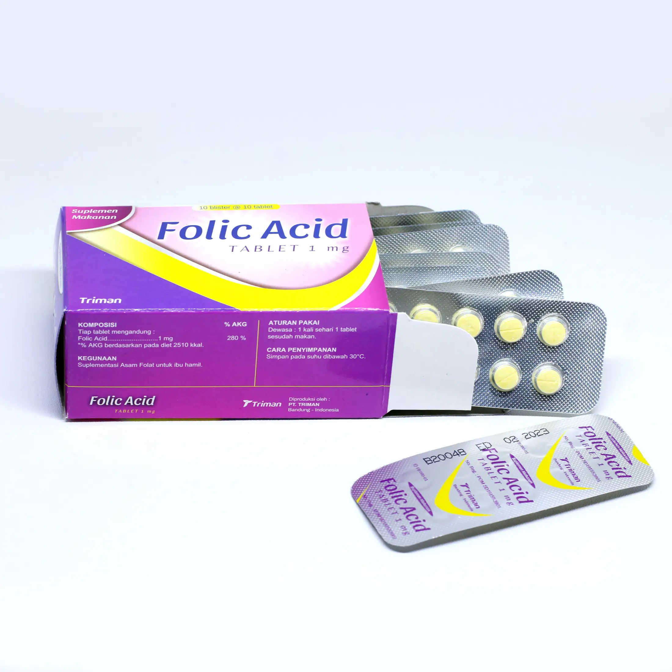 Folic Acid Asam Folat 1000 Mcg 1 Box Isi 100 Tablet Lazada Indonesia