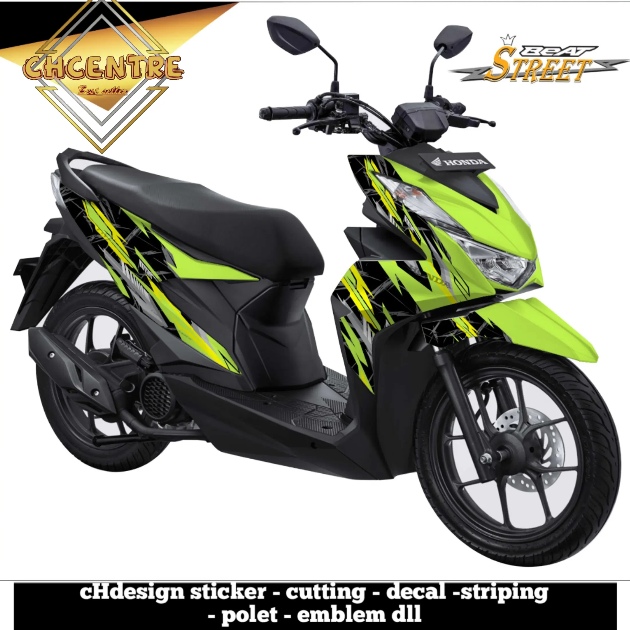 Decal Full Body Honda Beat Street New Hijau Lazada Indonesia