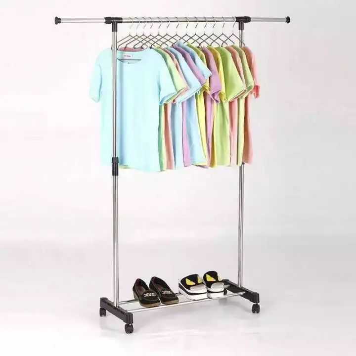 Stand Hanger Single STAINLESS BAJA Rak Gantung Roda Serbaguna Hanger Gantungan Jemuran Baju pakaian