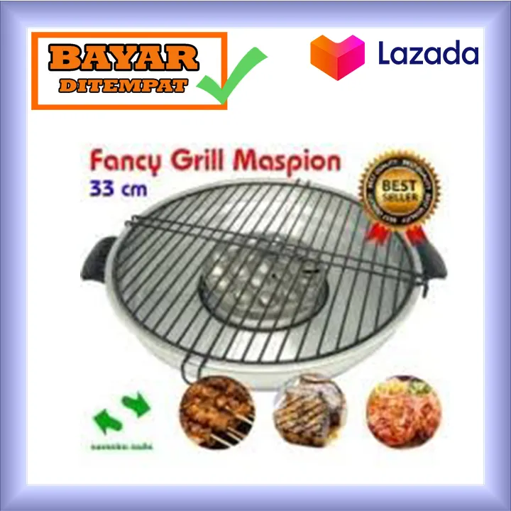 Maspion Fancy Grill Zize 33cm Panggangan Jagung Sosis Dan Ikan Alat Bakaran Ikan Lazada Indonesia