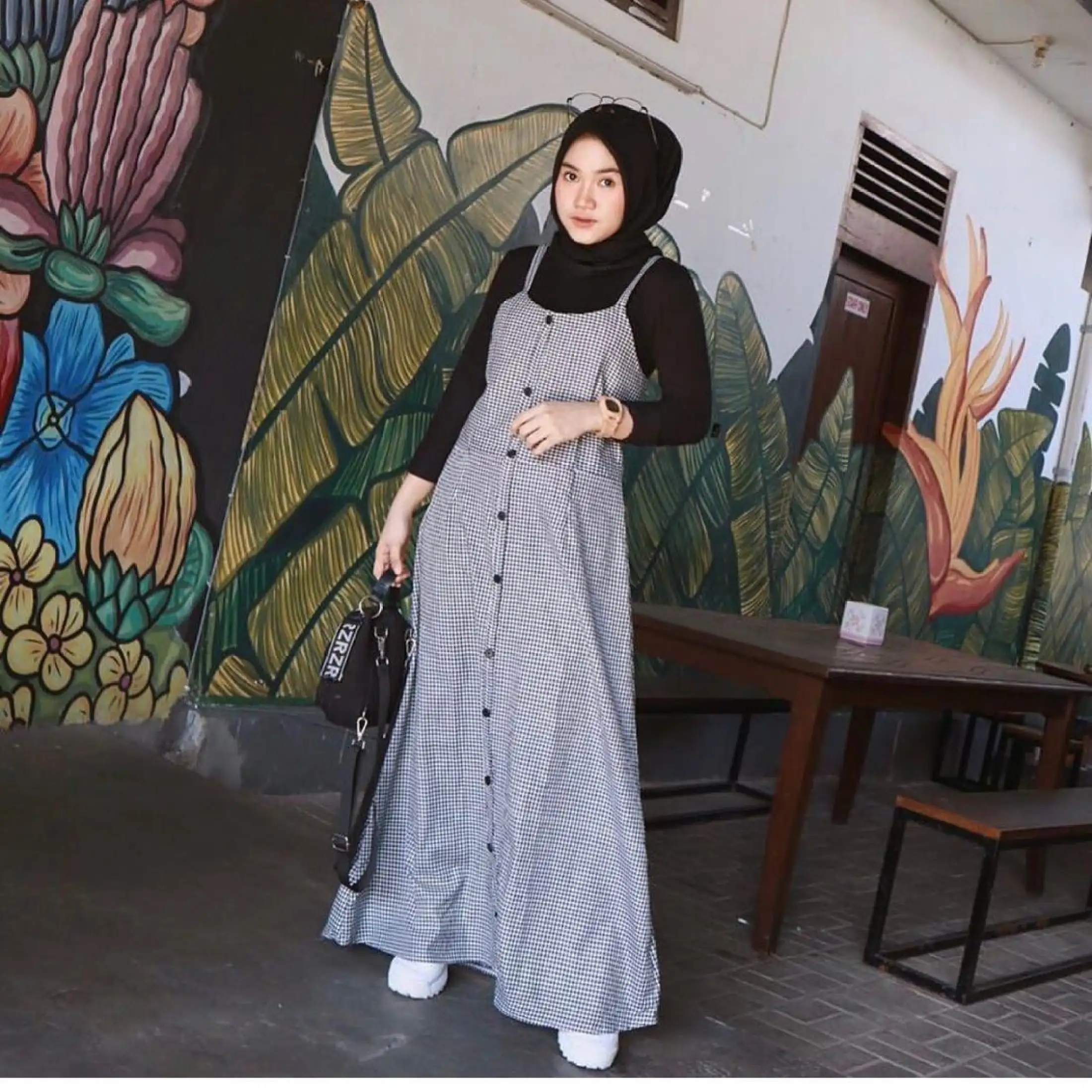 Baju Model Terbaru Inayma Overall Cotton Baju Kerja Hijab Modern Baju Kodok Baju Terusan Muslimah Simpel Pakaian Casual Baju Muslim Wanita Panjang Pakaian Stelan Kekinian Casual Modern Terbaru Jumpsuit Trend Lazada