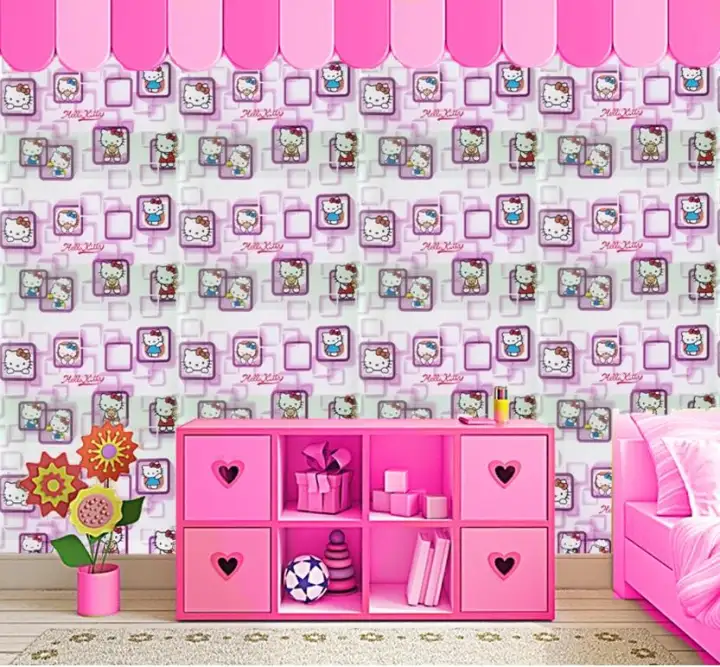 Wallpaper Dinding Hello Kitty 3d Image Num 7