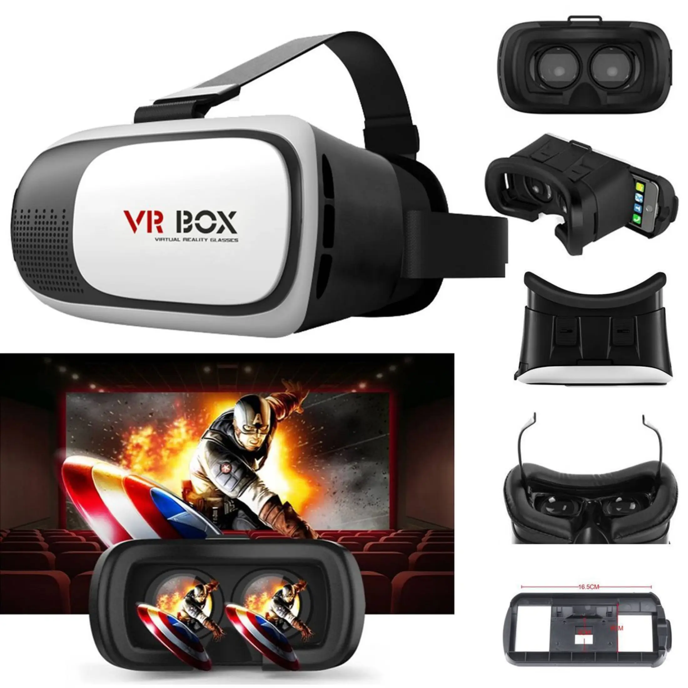 Pm Vr Box Virtual Reality Glasses Kacamata 3d For Smartphones Lazada Indonesia