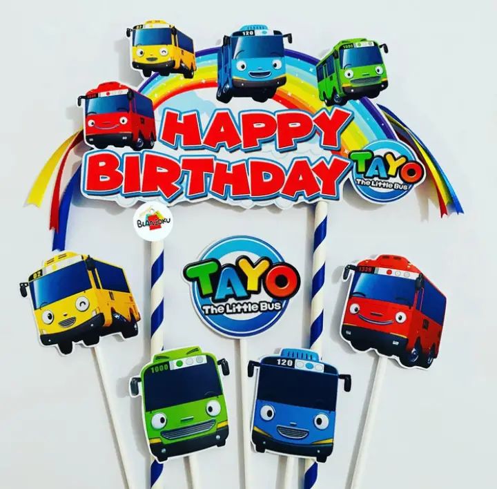 Bayar Di Tempat Tayo Rainbow Topper Cake Birthday Hiasan Kue Ulang Tahun Bergaransi Lazada Indonesia