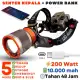 Senter Kepala 200 Watt Power Bank 10.000mAh Tahan 48 Jam Headlamp Jarak 1500 Meter MAXPOWER MX-2304 | TSA. 