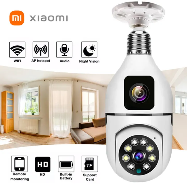 CCTV IP Camera E27 V380 Pro Jarak Jauh Cctv Mini WIFI Sambung Ke Hp ...