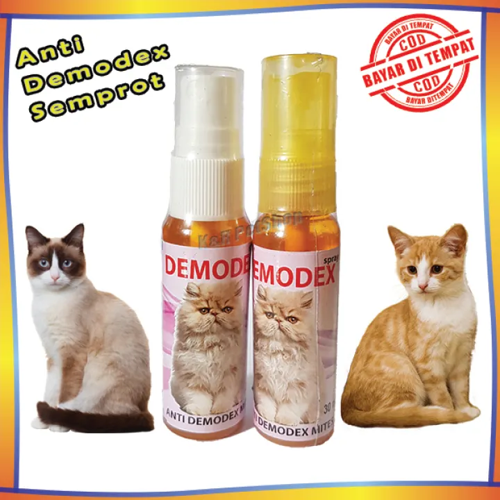 Obat Luka Kucing Bulu Rontok Jamuran Scabies Botak DEMODEX Spray 30ml