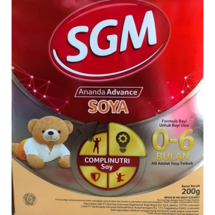 Sgm Soya 0 6 Bulan Susu Formula Untuk Bayi 200 G Lazada Indonesia
