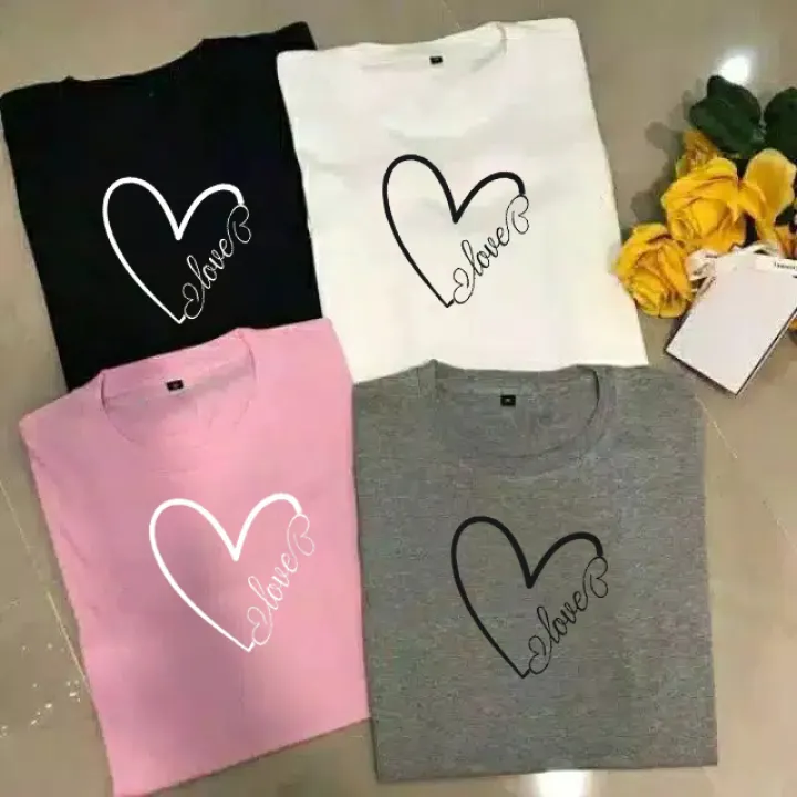 Valora T Shirt Kaos Wanita Love Logo Baju Kaos Cewe Hits Tumblr Tee Pakaian Atasan Wanita Tangan Pendek Lazada Indonesia