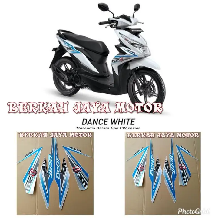 Sticker Striping Motor Honda Beat F1 18 Untuk Body Full Putih Lazada Indonesia
