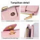 Hathin muii - DOMPET lipat kecil  KULIT PREMIUM fashion Korean style Sederhana wallet import bahan kulit pu dompet wanita. 