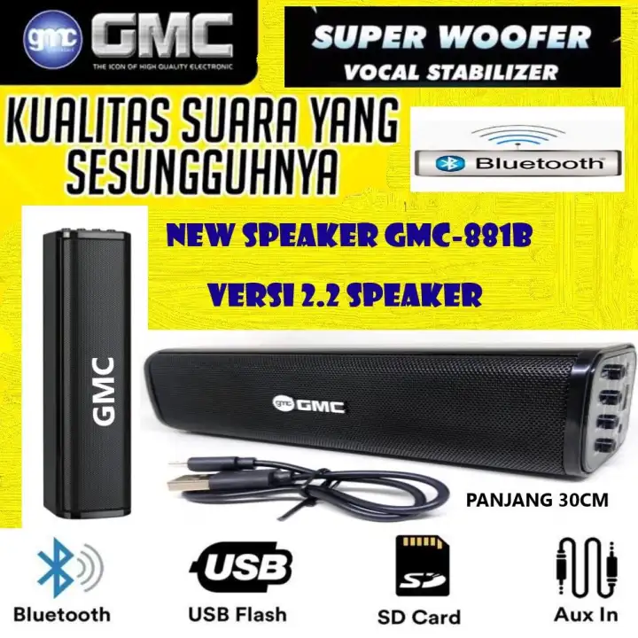 Speaker Bluetooth Portable Gmc 881b Extra Bass Versi 2 2 Speaker Lazada Indonesia