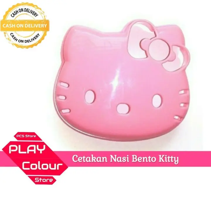 Cetakan Nasi Bento Hello Kitty Kucing pink