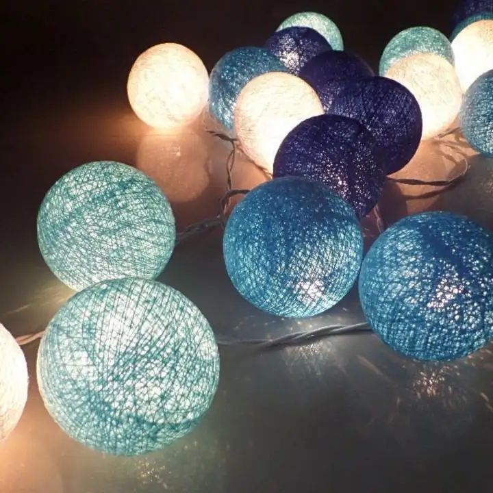 Cotton Ball Light Led Lampu Led Tumblr Benang Lampion Gantung Hias Warna Biru Blue Tone For Decor Lazada Indonesia
