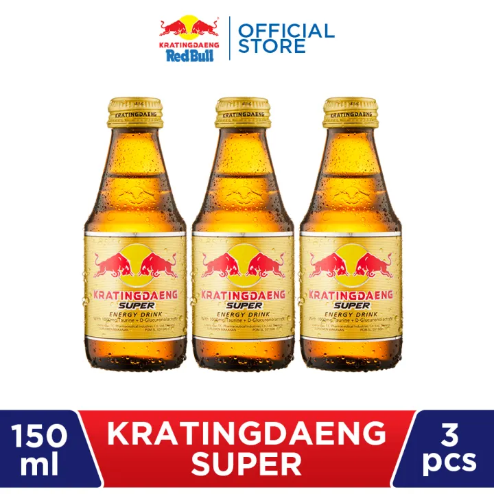 Kratingdaeng Super Minuman Energi Kemasan Botol 150ml 3 Pcs Lazada Indonesia