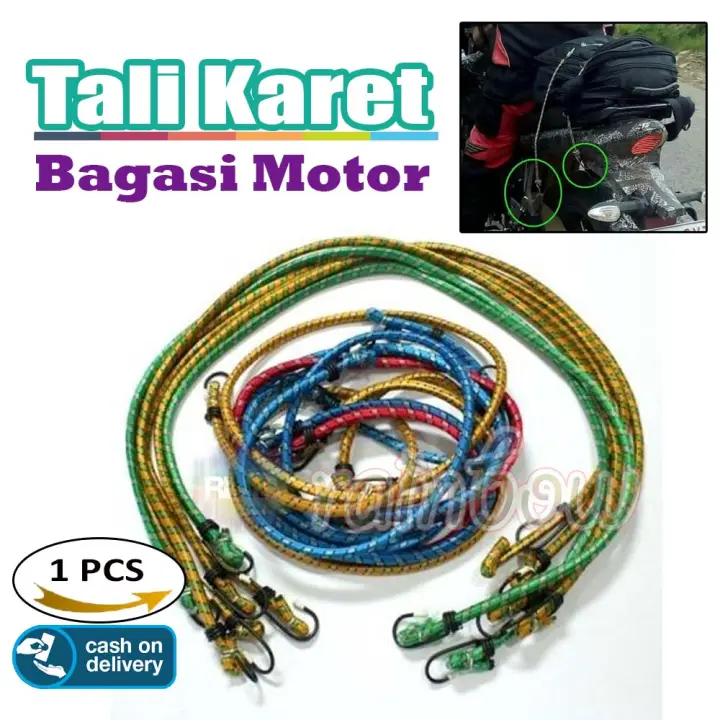 Rainbow Karet Tali Pengikat Barang Di Motor 1 Meter Tali Ikat Barang Kuat Tali Bagasi Karet